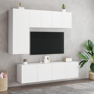 Mobili TV a Parete 2pz Bianchi 60x30x41 cm 836939