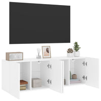 Mobili TV a Parete 2pz Bianchi 60x30x41 cm 836939