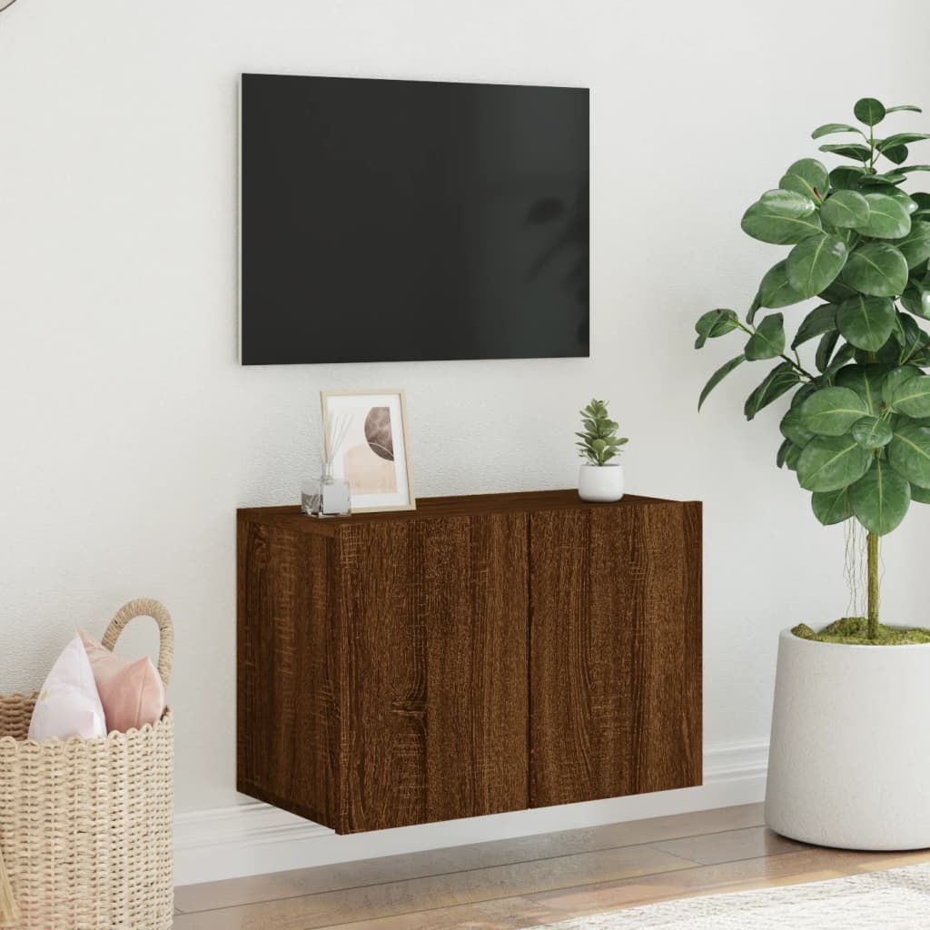 Mobile TV a Parete Rovere Marrone 60x30x41 cm 836950