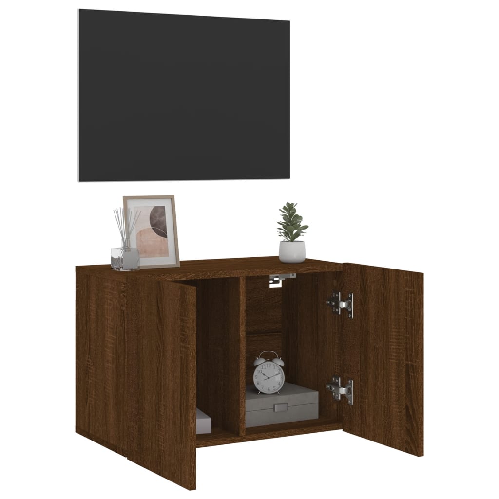 Mobile TV a Parete Rovere Marrone 60x30x41 cm 836950