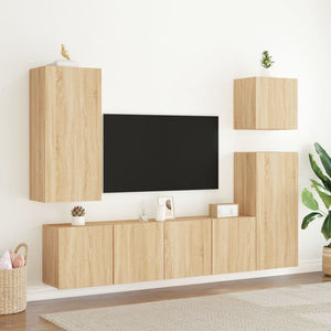 Mobili TV a Parete 2pz Rovere Sonoma 80x30x41 cm 836957