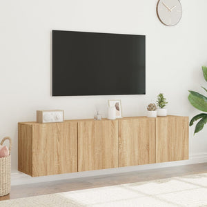 Mobili TV a Parete 2pz Rovere Sonoma 80x30x41 cm 836957