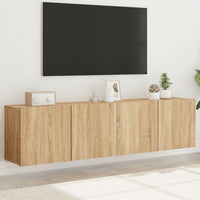 Mobili TV a Parete 2pz Rovere Sonoma 80x30x41 cm 836957