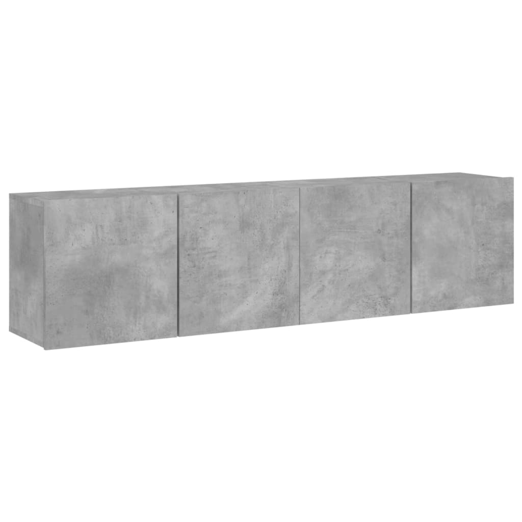 Mobili TV a Parete 2pz Grigio Cemento 80x30x41 cm 836959