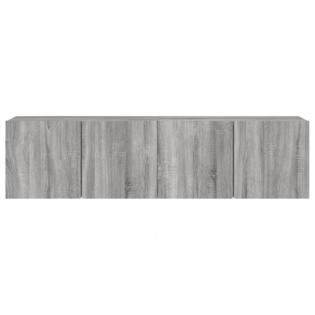 Mobili TV a Parete 2pz Grigio Sonoma 80x30x41 cm 836963