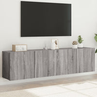 Mobili TV a Parete 2pz Grigio Sonoma 80x30x41 cm 836963