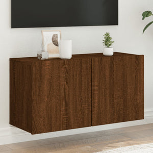 Mobile TV a Parete Rovere Marrone 80x30x41 cm 836964