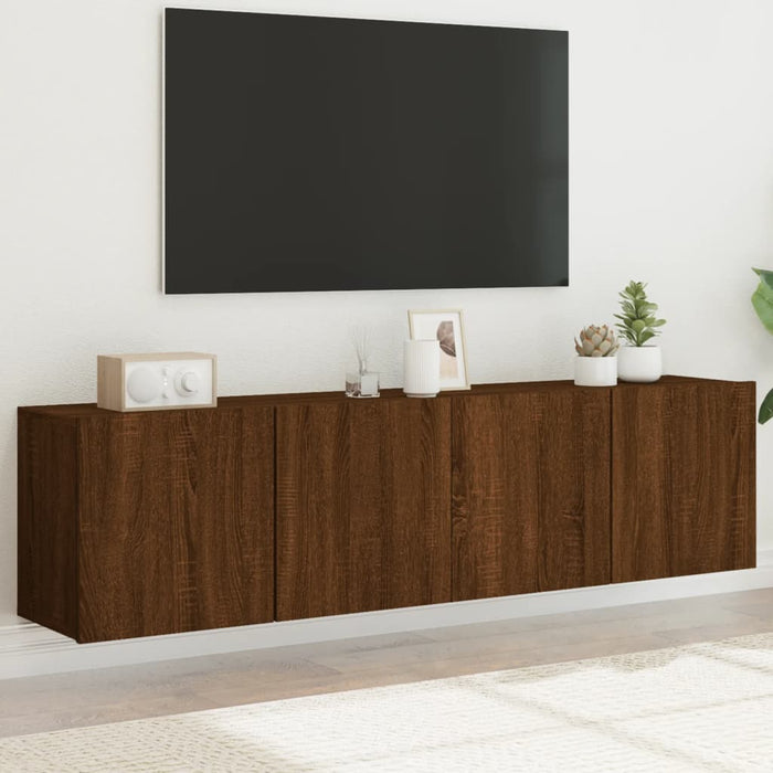 Mobili TV a Parete 2pz Rovere Marrone 80x30x41 cmcod mxl 134072