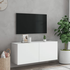 Mobile TV a Parete Bianco 100x30x41 cm 836966