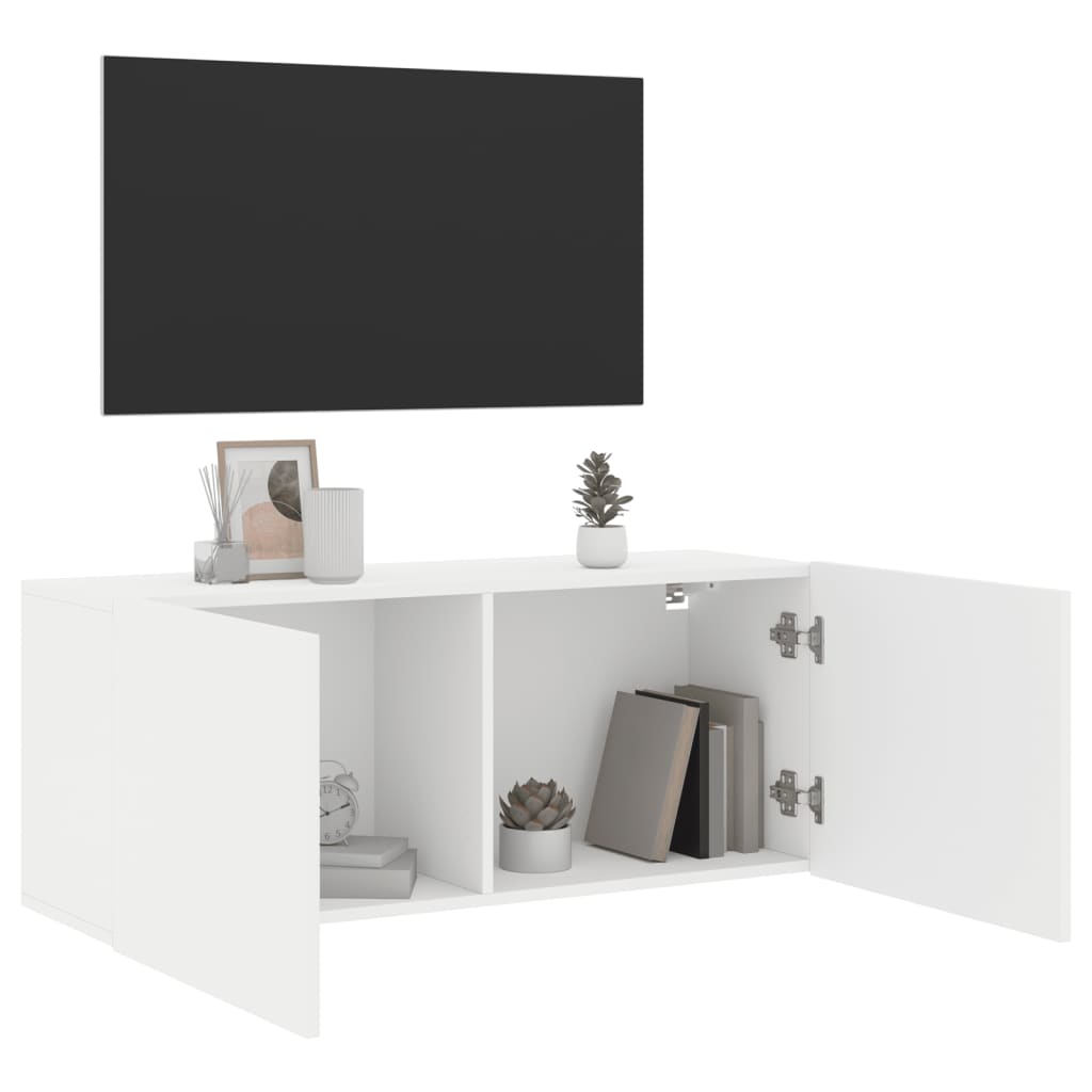 Mobile TV a Parete Bianco 100x30x41 cm 836966