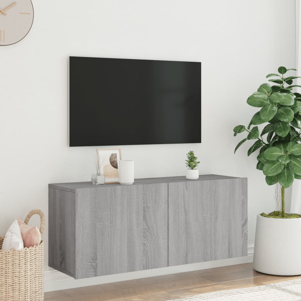 Mobile TV a Parete Grigio Sonoma 100x30x41 cm 836971