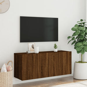 Mobile TV a Parete Rovere Marrone 100x30x41 cm 836972