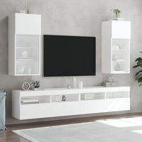 Mobile TV con Luci LED Bianco 40,5x30x90 cm 837043