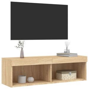 Mobile Porta TV con Luci LED Rovere Sonoma 100x30x30 cm 837159