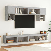 Mobili TV con Luci LED 2pz Grigio Cemento 100x30x30 cm 837162