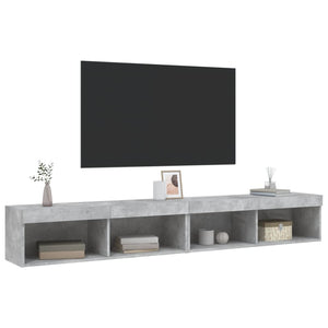 Mobili TV con Luci LED 2pz Grigio Cemento 100x30x30 cm 837162