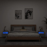 Mobili TV a Parete con Luci LED 2pz Grigio Sonoma 40x30x40 cmcod mxl 134130