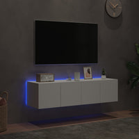 Mobili TV a Parete con Luci LED 2pz Bianchi 60x35x31 cmcod mxl 86200