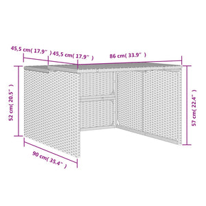 Garage per Robot Tosaerba Marrone 86x90x52/57 cm in Polyrattan 365405