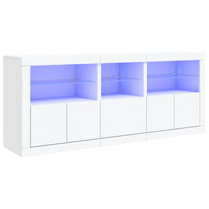 Credenza con Luci LED Bianca 162x37x67 cmcod mxl 133615