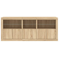 Credenza con Luci LED Rovere Sonoma 162x37x67 cm 3208997