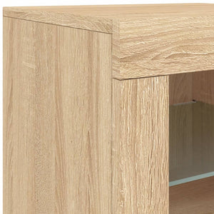 Credenza con Luci LED Rovere Sonoma 162x37x67 cm 3208997