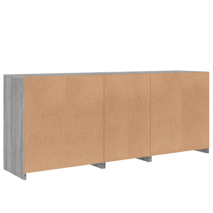 Credenza con Luci LED Grigio Sonoma 162x37x67 cm 3209000