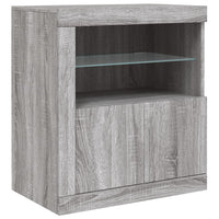 Credenza con Luci LED Grigio Sonoma 162x37x67 cm 3209000