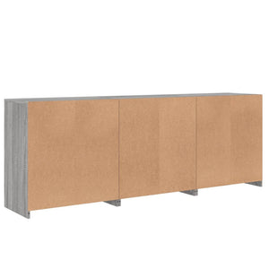 Credenza con Luci LED Grigio Sonoma 181,5x37x67 cm 3209007