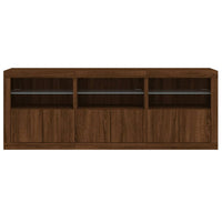 Credenza con Luci LED Rovere Marrone 181,5x37x67 cm 3209008