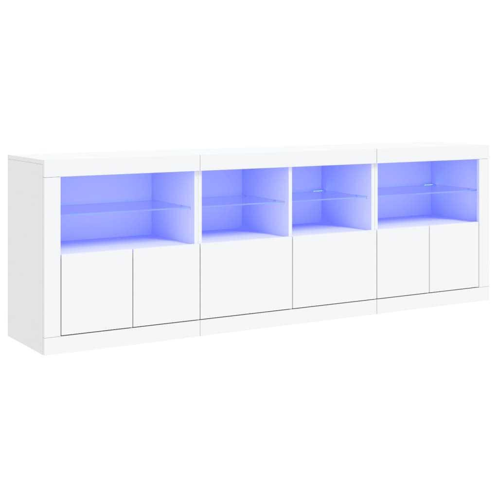 Credenza con Luci LED Bianca 202x37x67 cmcod mxl 133977