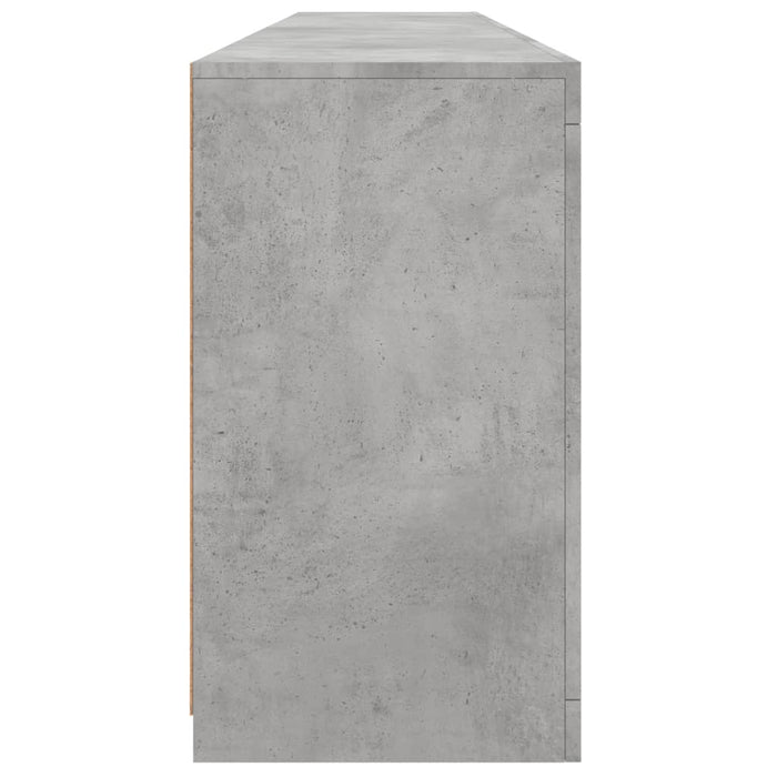 Credenza con Luci LED Grigio Cemento 202x37x67 cm 3209012