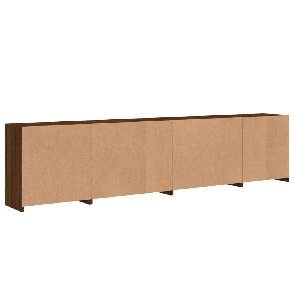 Credenza con Luci LED Rovere Marrone 283x37x67 cm 3209022