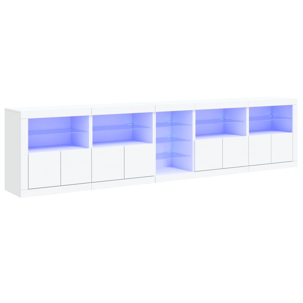 Credenza con Luci LED Bianca 283x37x67 cmcod mxl 133978