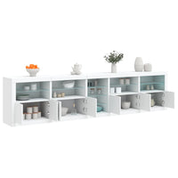 Credenza con Luci LED Bianca 283x37x67 cm 3209023