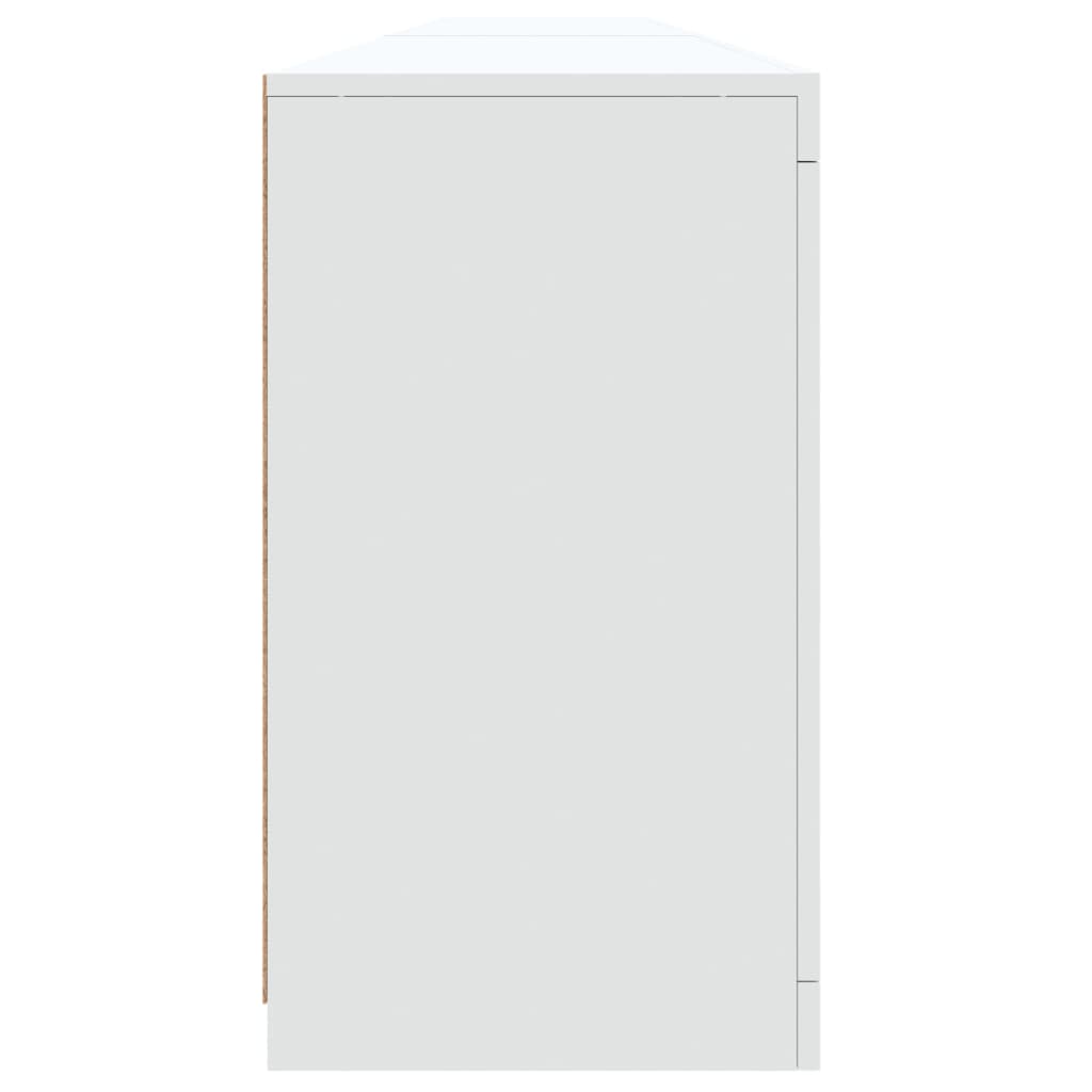 Credenza con Luci LED Bianca 283x37x67 cm 3209023