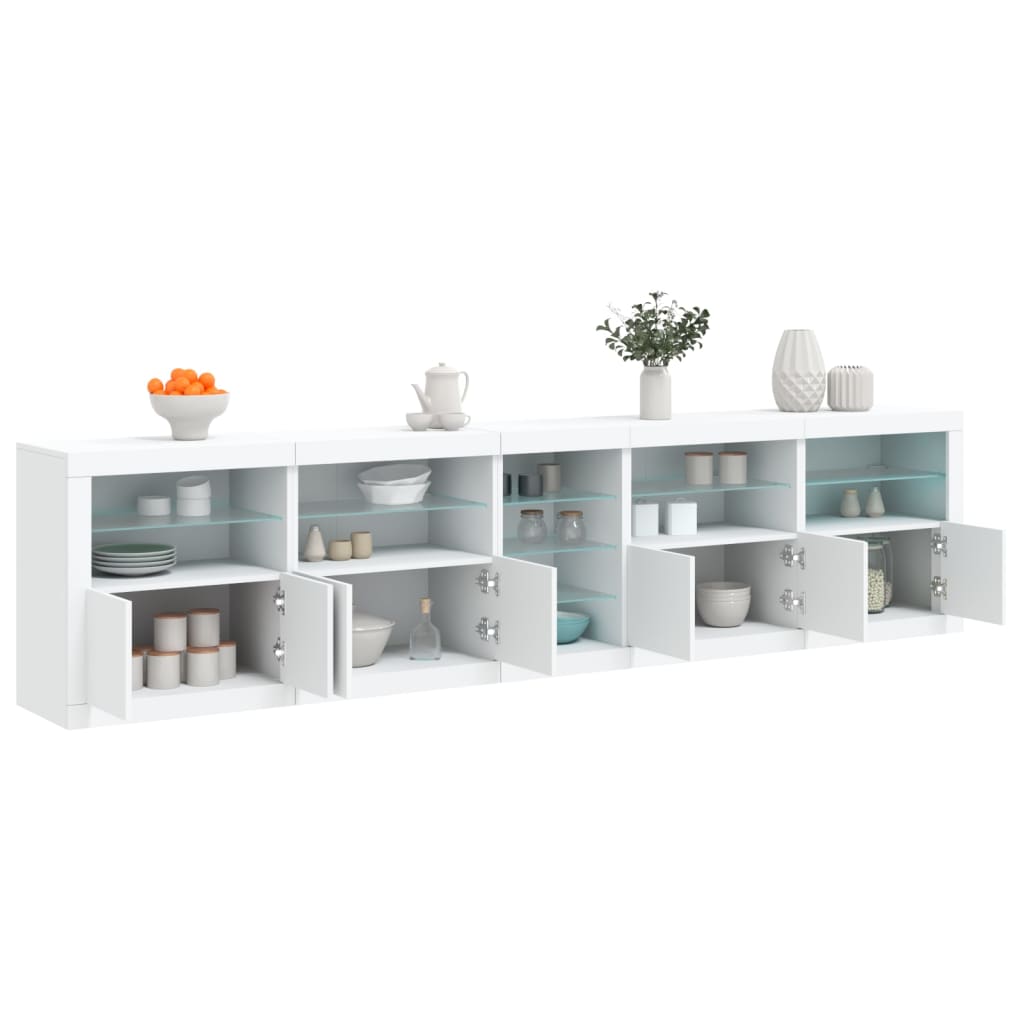 Credenza con Luci LED Bianca 283x37x67 cmcod mxl 133978