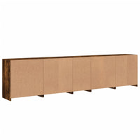 Credenza con Luci LED Rovere Fumo 283x37x67 cm 3209027