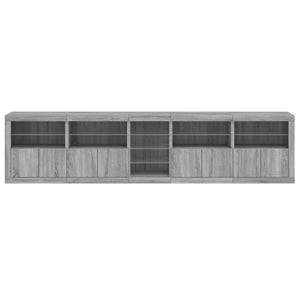 Credenza con Luci LED Grigio Sonoma 283x37x67 cm 3209028