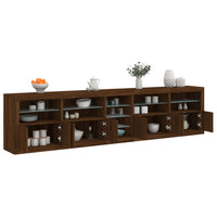 Credenza con Luci LED Rovere Marrone 283x37x67 cm 3209029