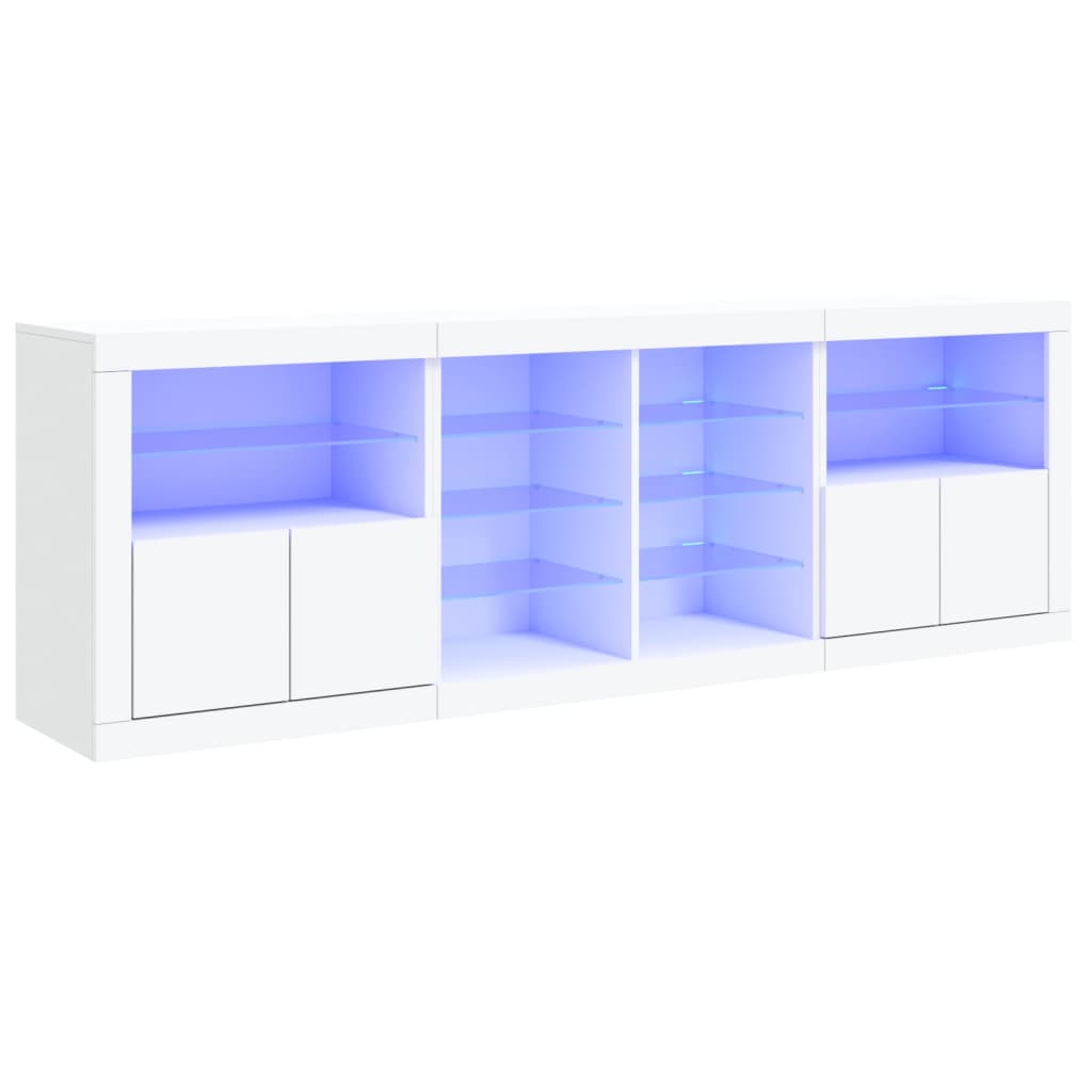 Credenza con Luci LED Bianca 202x37x67 cmcod mxl 86015