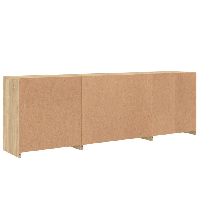 Credenza con Luci LED Rovere Sonoma 202x37x67 cm 3209046