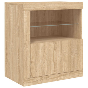 Credenza con Luci LED Rovere Sonoma 202x37x67 cm 3209046