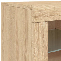 Credenza con Luci LED Rovere Sonoma 202x37x67 cm 3209046