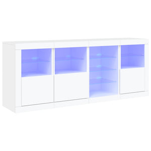 Credenza con Luci LED Bianca 164x37x67 cmcod mxl 109839