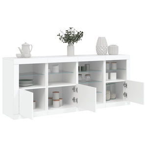 Credenza con Luci LED Bianca 164x37x67 cmcod mxl 109839