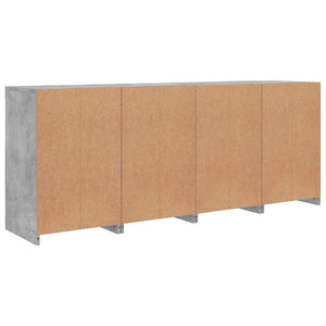 Credenza con Luci LED Grigio Cemento 164x37x67 cm 3209054