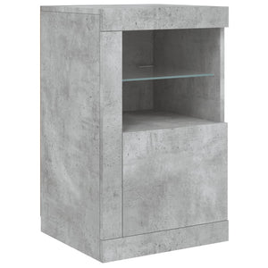 Credenza con Luci LED Grigio Cemento 164x37x67 cm 3209054