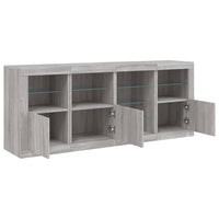 Credenza con Luci LED Grigio Sonoma 164x37x67 cm 3209056