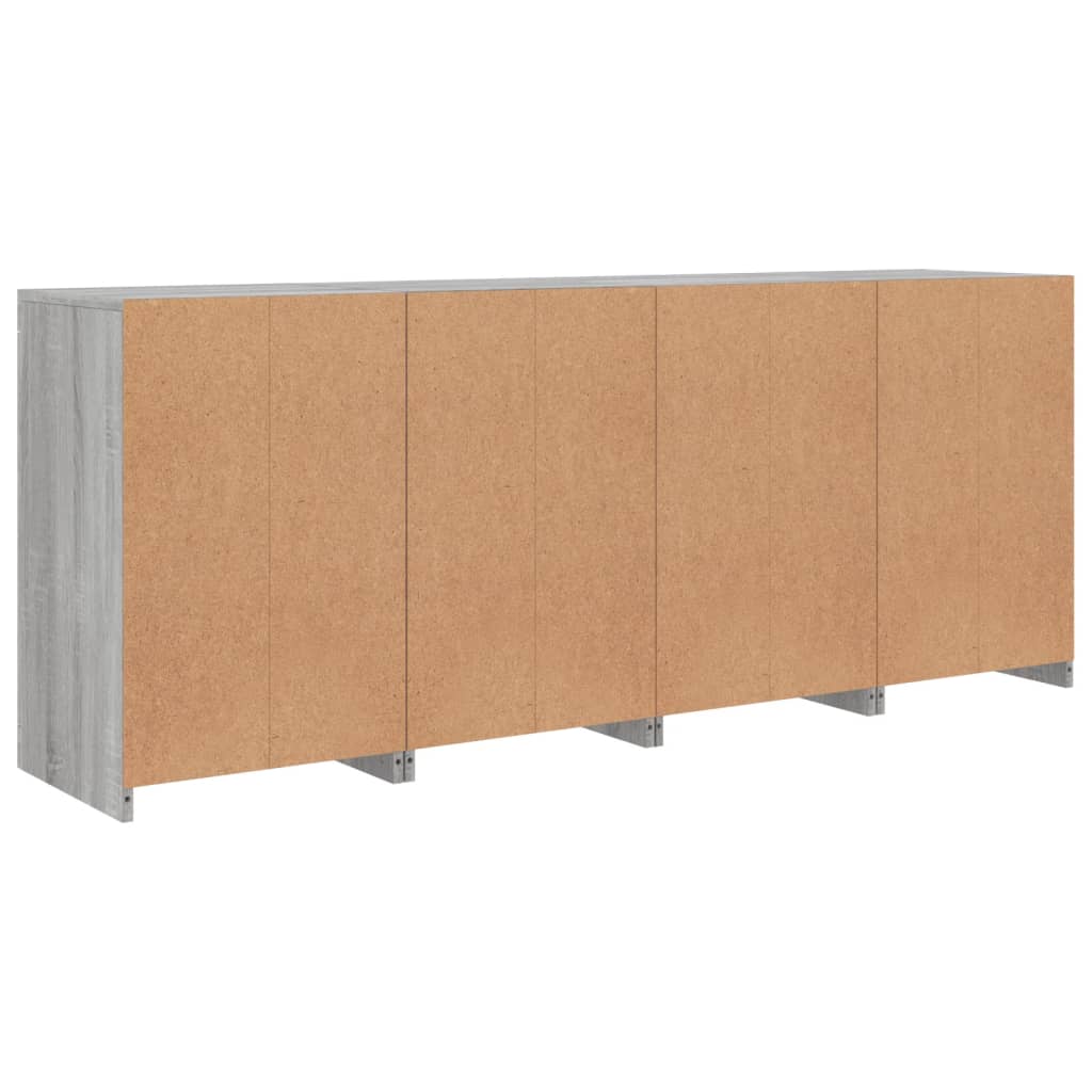 Credenza con Luci LED Grigio Sonoma 164x37x67 cm 3209056